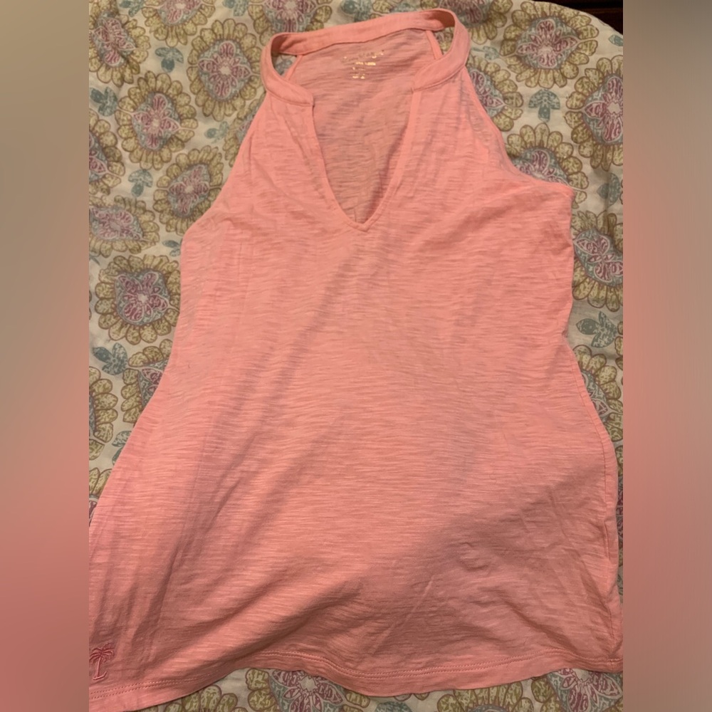 Lilly Pulitzer Pink Vneck Sleeveless Tank Women NWOT Size XS SUPER EUC
